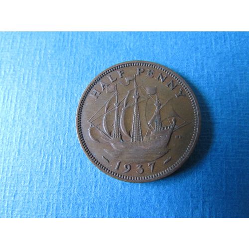 1937 GEORGE VI HALFPENNY FREE POST. (j) AAJ