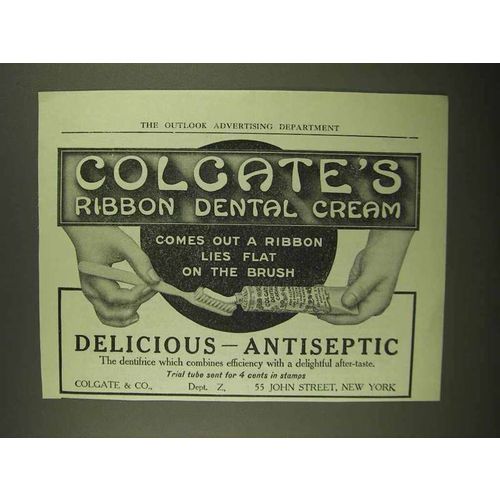 1909 Colgate's Ribbon Dental Cream Ad