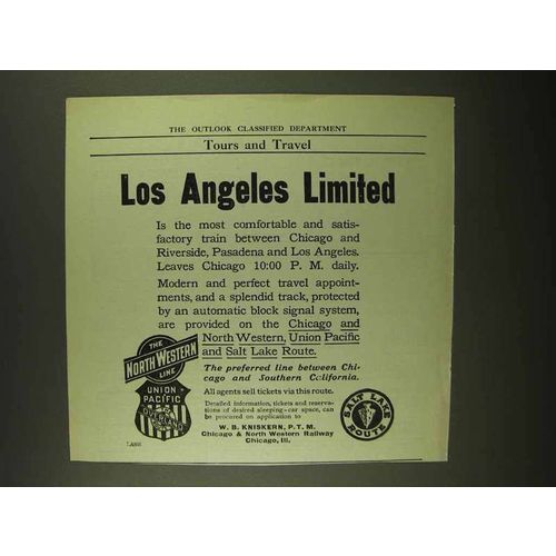 1909 Chicago and North Western Railroad Ad