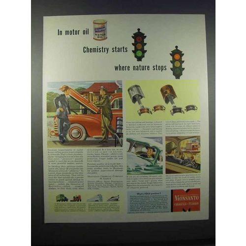 1946 Monsanto Chemicals Ad - Where Nature Stops