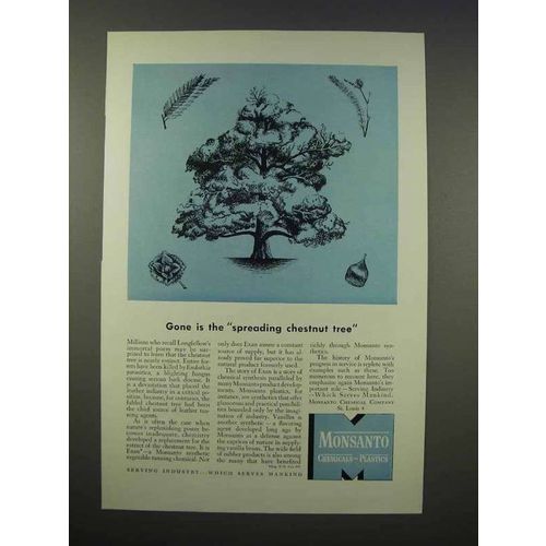 1946 Monsanto Chemicals Ad - Spreading Chestnut Tree