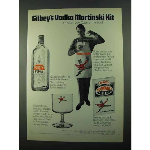 1969 Gilbey's Vodka Ad - Martinski Kit
