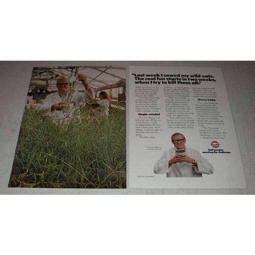 1977 Gulf Oil Ad - Sowed My Wild Oats