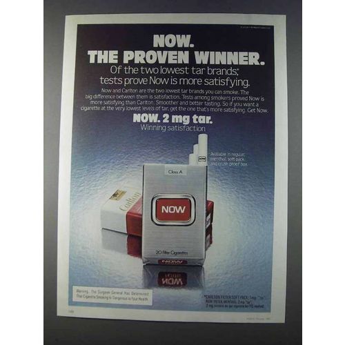 1980 Now Cigarettes Ad - The Proven Winner