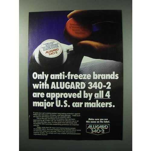 1984 Alugard 340-2 Anti-Freeze Ad - All 4 US Car Makers