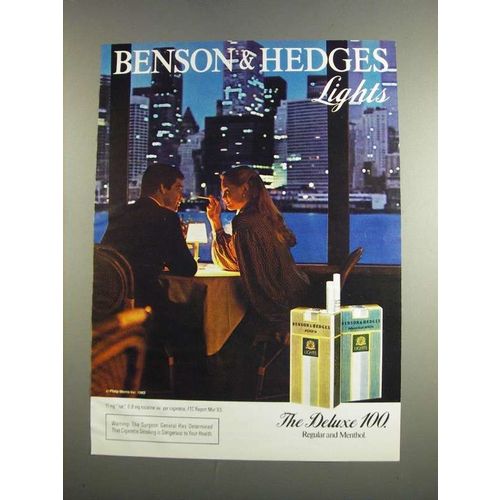 1984 Benson & Hedges Lights Cigarettes Ad - Cityscape