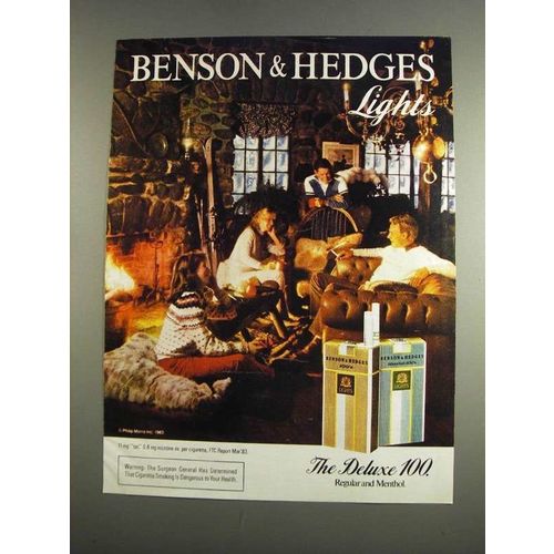 1984 Benson & Hedges Lights Cigarettes Ad - Lodge