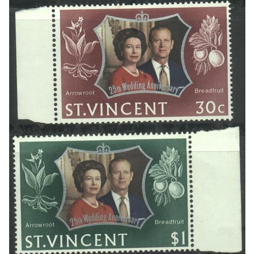 St. Vincent 1972 - SG352/3 Royal Silver Wedding set - MH