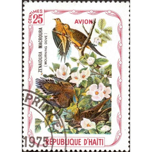 HAITI, BIRDS, Mourning Dove, 1975, 25 Centimes