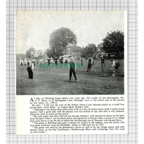 C2923) Rickling Green Mr A E Perry Rayleigh Essex - 1962 Cutting