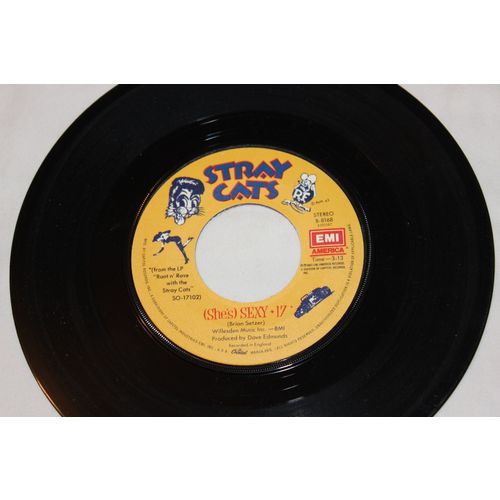 Stray Cats 45 & Picture Sleeve-SEXY+17-LOOKIN' BETTER EVERY BOTTLE STEREO