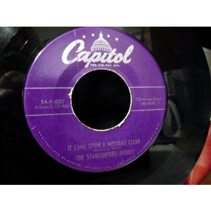 The Starlighters Chorus-It Came Upon A Midnight Clear / O Come Al-45rpm-1950-VG+
