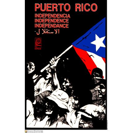 Political OSPAAAL POSTER.FREE Puerto Rico.Independent.Cold War Revolution Art.11