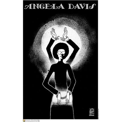 Political OSPAAL POSTER.Free Angela Davis.American Civil Right Black Panthers.21