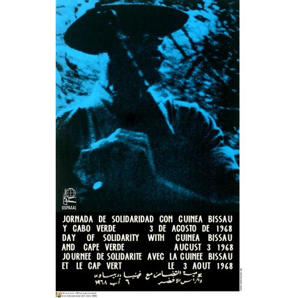 Political OSPAAAL Poster.Graphic art.Solidarity w/ GUINEA Cape Verde Africa.a49