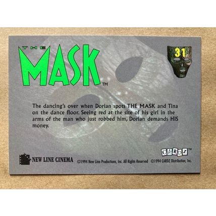 The Mask Base trading Card # 31 (A) 1994 Cardz Dark Horse