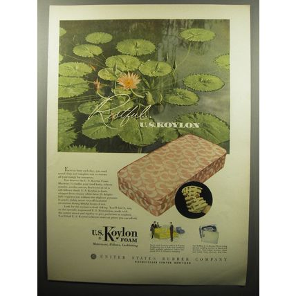 1951 U.S. Koylon Foam Ad - Restful