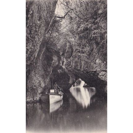 Gorges de Sierroz French Boat Old Postcard & Official Reverse Logo