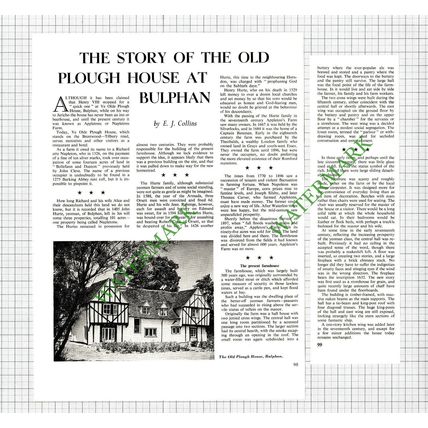 Old Plough House Bulphan Essex Hurte - 1960s Article