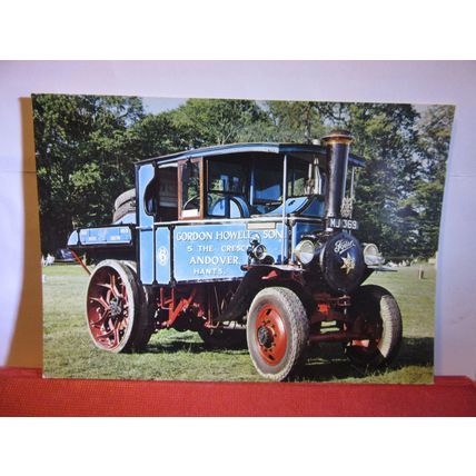 no 14078, FODEN TRACTOR, MIGHTY ATOM. veteran vehicle unused postcard Andover #