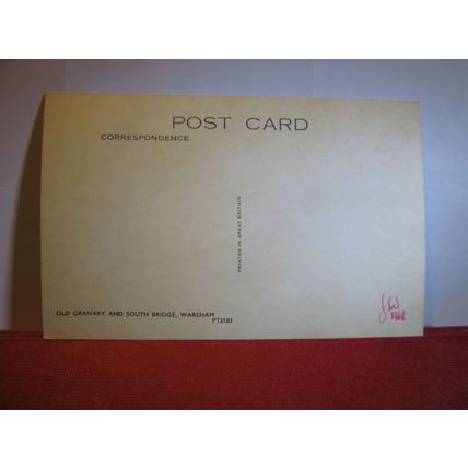 OLD GRANARY & SOUTH BRIDGE, WAREHAM, DORSET unused postcard dated 1968 #