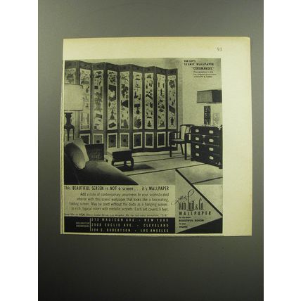 1957 Van Luit & Co. Wallpaper Advertisement - Coromandel