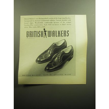 1958 British Walkers Style 6227 Shoes Advertisement