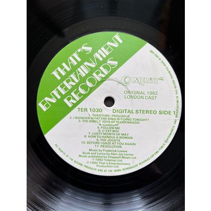 CAMELOT - ORIGINAL 1982 LONDON CAST (UK VINYL LP, 1982)