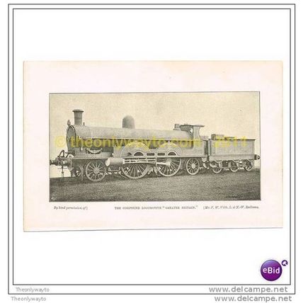 GREATER BRITAIN Locomotive, ENGLAND, c1900, Book Illustration