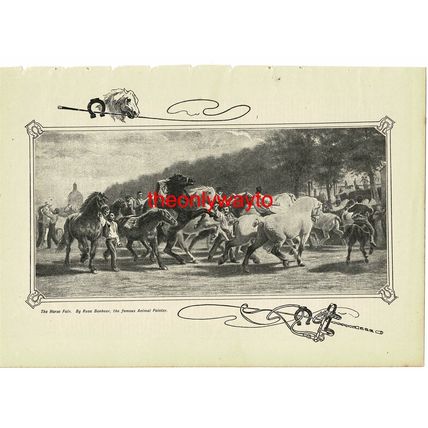 Horse Fair, Rosa Bonheur, Book Illustration (Print), c1907