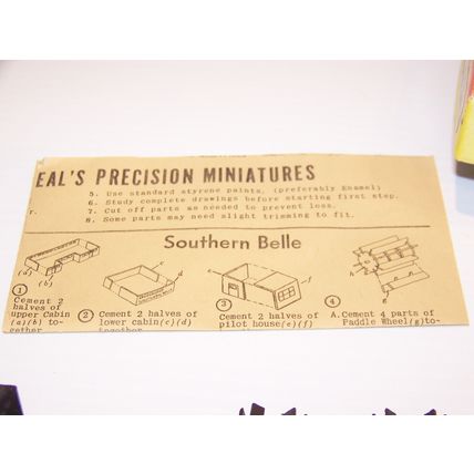 IDEAL TOY PRECISION MINIATURES HISTORICAL SHIPS KIT SOUTHERN BELLE CONSTITUTION