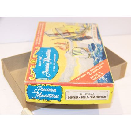 IDEAL TOY PRECISION MINIATURES HISTORICAL SHIPS KIT SOUTHERN BELLE CONSTITUTION