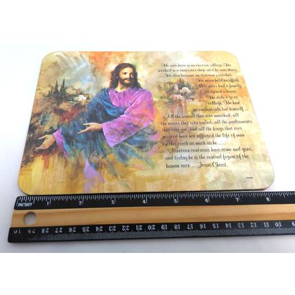 Christianity Jesus Christ Table Hot Pad/ Plaque Cork Back HP0030 Vintage Decor
