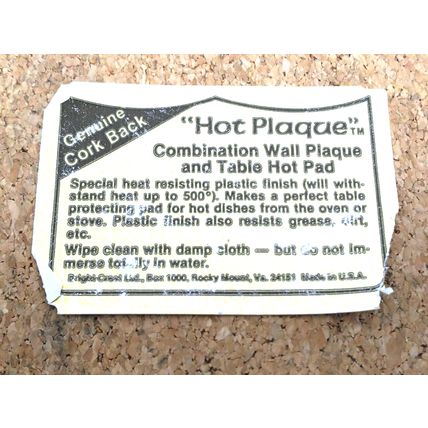 Christianity Jesus Christ Table Hot Pad/ Plaque Cork Back HP0030 Vintage Decor