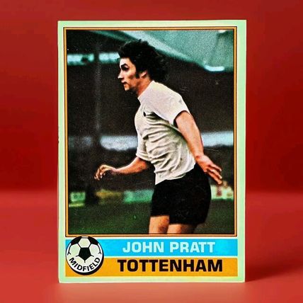 TOPPS FOOTBALL RED BACK 1977 #309 Tottenham Hotspur John Pratt