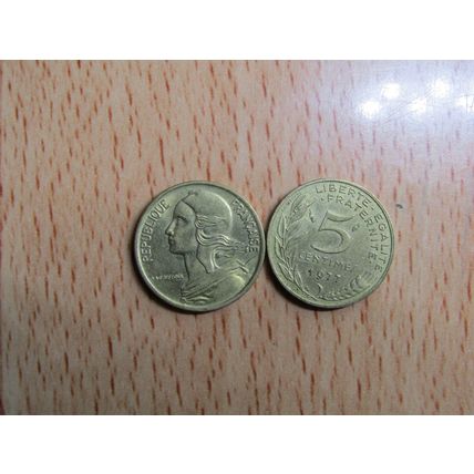 France Republic 1977 5 Centimes Coin