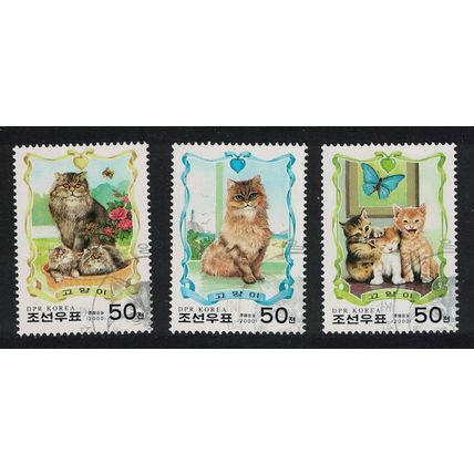 Korea Cats 3v 2000 CTO SG#N3965-N3967 MI#4266-4268