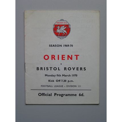 ORIENT v BRISTOL ROVERS Div3 09/03/1970