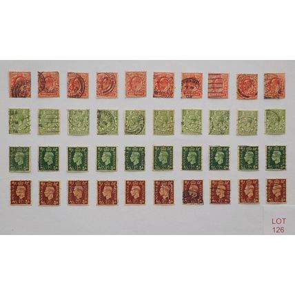 BRITISH STAMPS - VARIOUS DENOMINATIONS. LOT 126. (see description)