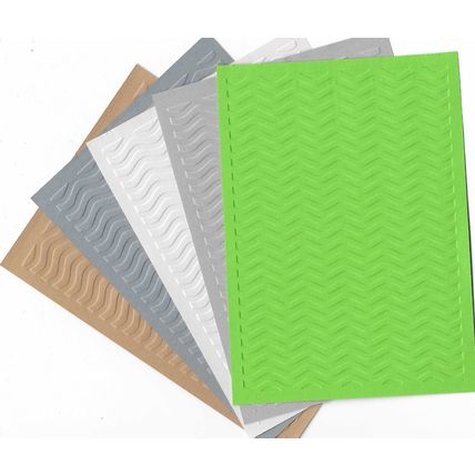 A6 Embossed Card. 10 Sheets. Wavy Lines. Cardmaking Scrapbooking Crafts