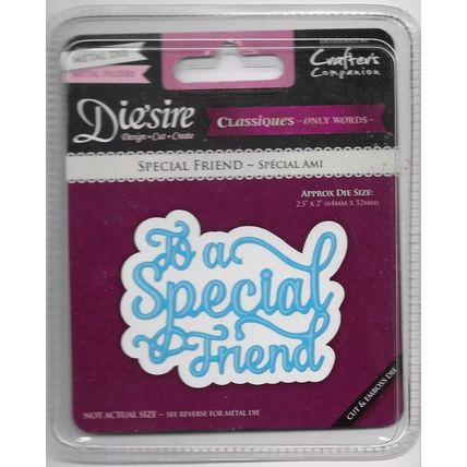 Crafter's Companion. Die'Sire. To A Special Friend Die Set. Die Cutting Crafts