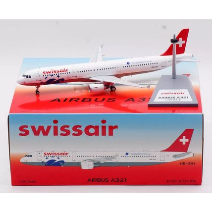 AIRBUS A321-111 SWISSAIR REG: HB-IOH WITH STAND - WB MODELS B321IOH 1/200