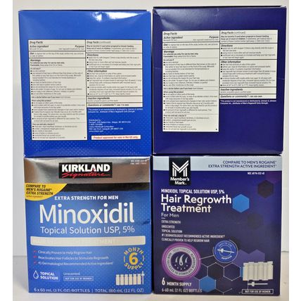 Kirkland & Member's Mark Minoxidil Topical Solution USP 5% Hair Treatment Bundle