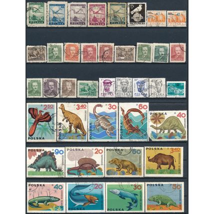 1200+ Stamp Selection - Poland - Used Hinged