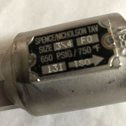 NEW 3/4" NPT SPENCE/NICHOLSON TAV,BZ