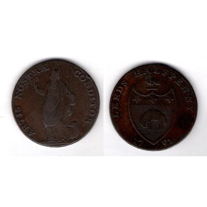 Great Britain. Leeds Halfpenny 1791. dy17651