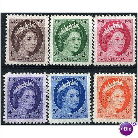 Canada 1954 Definitive Set SG463-468 Unmounted Mint