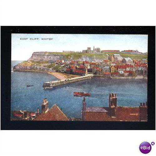 Yorkshire WHITBY East Cliff Postcard by Valentine (96644)