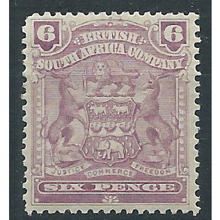 Rhodesia 1898 SG83 6d Reddish Purple Mounted Mint . ..