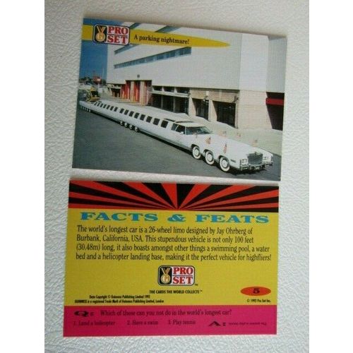 Pro Set 1992 Guinness Book of Records Trade Cards Card Variants (eb2)